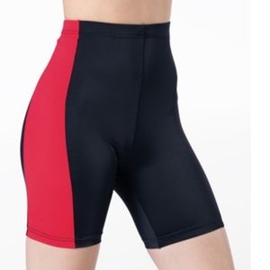 NEW Weissmans red and black bike shorts